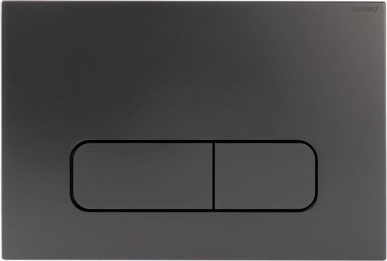 RAYBRO Mocha 65 Gun Metal Bedieningsplaat - Druktoets WC - Universeel - Geberit Delta/Sigma