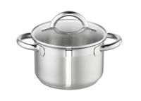 School Ufer braadpan Loop, 16 cm, ca. 1,4 l, met glazen deksel, 18/10 staal