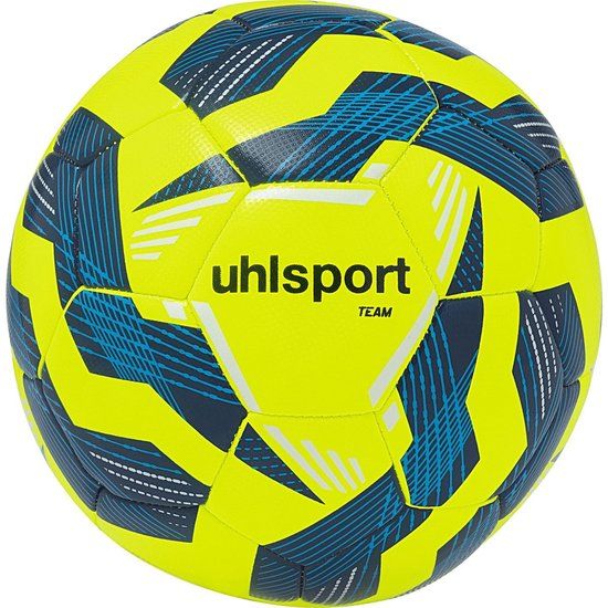 Uhlsport Team (Sz. 4) Trainingsbal - Wit / Marine / Fluogeel | Maat: 4