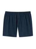 SCHIESSER Cotton Casuals boxer (1-pack) - heren boxershort jersey donkerblauw geruit