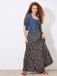Apricot Maxi-jurk met bloemen- en paisleyprint