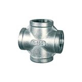 Riegler Kruisverdeler, 4 x binnen, Rp 3/8, werkdruk max. 20 bar, bedrijfstemperatuur max. 175 °C, roestvrij staal 1.4408