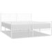 Lit Double Lit Adulte Cadre De Lit Métal Sans Matelas Et Pied De Lit Blanc 200x200 cm