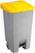 Holland Connections Poubelle à pédale 60 Litres Gris/Jaune