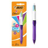 BIC 4 Colours Grip Fashion balpen, 1 stuk, multicolor