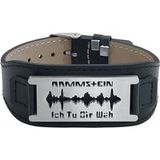 Rammstein Lederen armband - Scheermes "Ich Tu Dir Weh" - voor Mannen - zwart