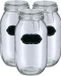 Zeller Weckpot/inmaakpot - 6x - 2L - glas - met beugelsluiting - incl. etiketten
