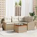 Prolenta Maison Exclusive - Set van vijf tuinbankkussens, beige, van polyrotan