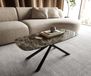 Sarity table basse Edge Boot 100x50 cm céramique Emperador Extra Lucidato brun foncé Sarity métal noir
