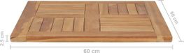 vidaXL Tafelblad 60x60x2,5 cm massief teakhout