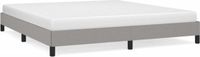 vidaXL Bedframe zonder matras stof lichtgrijs 160x200 cm