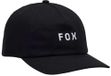 Fox Wordmark Unisex Baseball Cap voor volwassenen, zwart/wit, OS, één maat