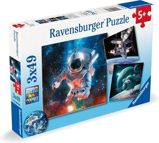 Ravensburger Puzzel Space - 3x49 Stukjes - Kinderpuzzel