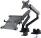 Maclean MC-813 Monitorhouder met gasveer, laptophouder, tafelhouder, monitorarm, monitorstandaard, VESA 75x75, 100x100, 17"-32", voor 1 monitor en 1 laptop