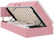 vidaXL lit plateforme avec matelas Rose 90 x 200 cm Velours