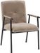 hjh LIVING Bezoekersstoel / Eetkamerstoel Lifea Flex, stoffen rugleuning, opklapbaar, bruin