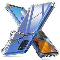 Phonillico® Transparant siliconen schokbestendig hoesje voor Samsung Galaxy A21S