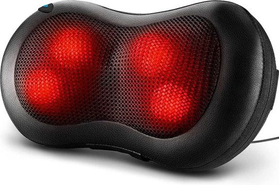 Auronic Shiatsu Massage kussen - Elektrisch Nek en Rug Massage Apparaat - Infrarood Warmte Functie - Nekmassage - Zwart