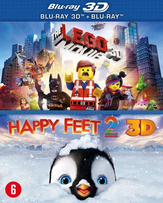 The LEGO Movie + Happy Feet 2 (3D + 2D Blu-ray) - Animatie - 4 discs