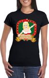 Bellatio Decorations Shoppartners Bv Foute kerst t-shirt zwart Touch my jingle bells voor dames - Foute kerst shirts XL