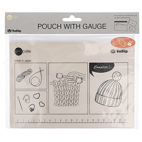 Tulip - Wit zakje met gauge en brei -accessoires - 1 eenheid