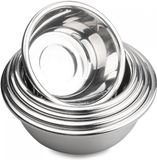 Merkloos / Sans marque RVS Set van 2x stuks salade schalen/mengkommen - Serveerschalen/schalen RVS 30 cm