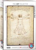 De Eurographics De man van Vitruvius van Leonardo da Vinci 1000-delige legpuzzel