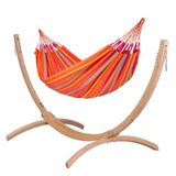 LA SIESTA BRISA TOUCAN Hangmat - 2 personnes - Gris/Orange/Rouge