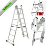 KADAX Multifunctionele ladder van aluminium, 7 treden, 150 kg belastbaarheid
