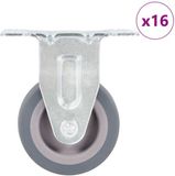 vidaXL 16 st Wielen vast 50 mm Grijs