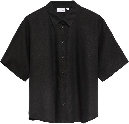 comma Blouse Linnen Zwart
