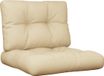 vidaXL Palletkussens 2 stuks stof beige