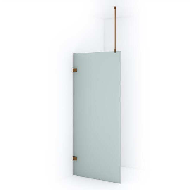 Maxaro Inloopdouche Diamond 90cm 8mm Helder Mat Veiligheidsglas Koper