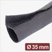 Quadrios 25CA756 Gaine pour câbles 35 mm (max) Noir au mètre