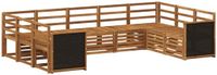 vidaXL - Bank loungeset - 7-delig - Naturel - Massief Acacia Hout