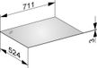 Keuco EDITION 11 plaque de recouvrement, 711x3x524 mm, pour meubles sous lavabo et commodes, 31322279001