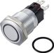 TRU COMPONENTS TC-12647512 Druktoets 250 V/AC 3 A 1x uit/(aan) IP65 Groen Moment Messing (verchroomd) 1 stuk(s)
