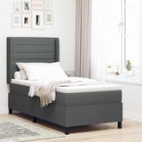 Maison Exclusive - Lit boxspring avec coussins, gris foncé, 190 x 90 cm, rembourré