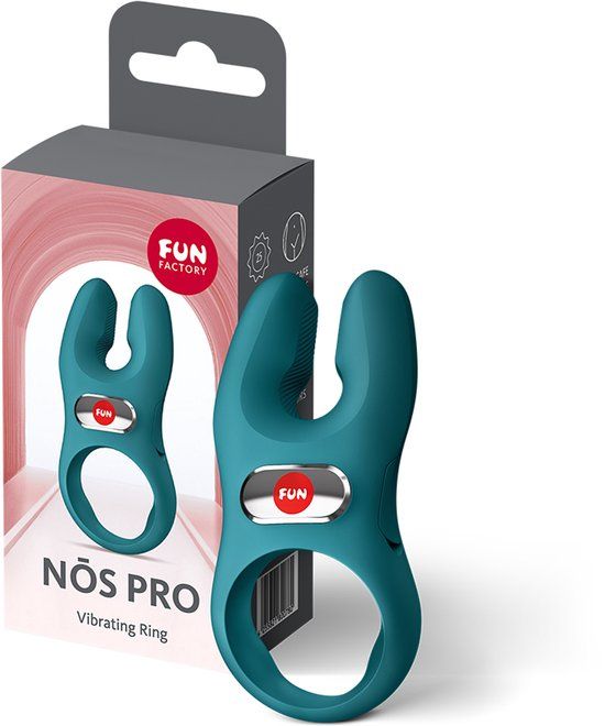 Fun Factory Nos Pro | Vibrerende penisring voor koppels | 2 motoren & 7 vibratieprogramma's | Clitorisstimulatie | IPX7 | USB-C | Petrol
