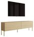 3xE living Meuble TV 170 cm, chêne huilé, pieds droits dorés