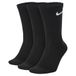 NIKE Everyday Ltwt Crew 3Pr Sokken Black/White S