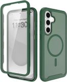 Selected by GSMpunt.nl Hoesje met Ingebouwde Screenprotector Geschikt voor Samsung Galaxy S25 FE - Compatibel met MagSafe / Qi2 - Full Protect - Schokbestendige Beschermhoes - Case Matte Groen