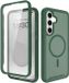 Selected by GSMpunt.nl Hoesje met Ingebouwde Screenprotector Geschikt voor Samsung Galaxy S25 FE - Compatibel met MagSafe / Qi2 - Full Protect - Schokbestendige Beschermhoes - Case Matte Groen