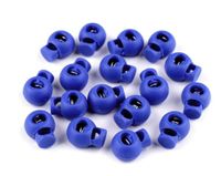 cyclingcolors 10 x kleurrijke veerkoordstoppers voor kleding, rond, kunststof, stopper, trekkoord, verstelbare sluiting, elastisch koord, schoenen, rugzakken, tent, camping, blauw