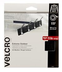 VELCRO Brand Extreme Heavy Duty Tape - 3m x 2.5cm - Black - Weather Resistant