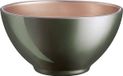 Luminarc Kommetjes - D13 x 6 cm - vert foncé - bols à soupe/bols pour dessert/petit déjeuner - verre - finition métallique