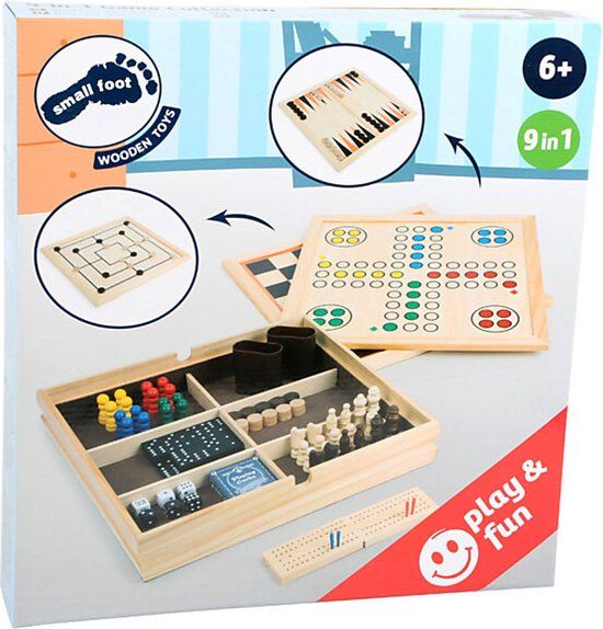 Small Foot - Houten Klassieke Spellen 9in1 - 4020972112774