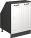 Vicco Rion Kast voor schuine wand – 60 x 81.6 cm met 2 deuren, kastromp 60 cm diepte Wit Landhuis