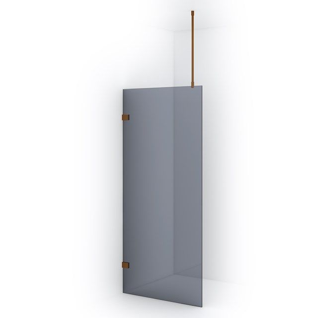 Maxaro Inloopdouche Diamond 90cm 8mm Rookglas Veiligheidsglas Koper