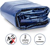 WAYS D'luxe Solarzeil voor zwembad - Rond - ø396 cm - Zwart/Blauw